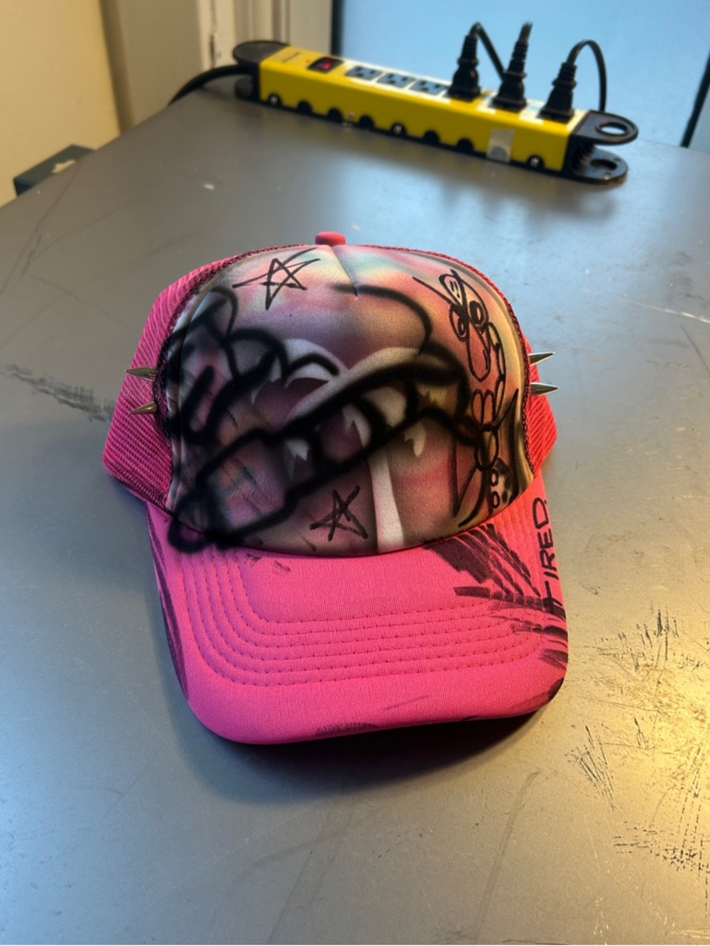 1 of 1 airbrushed trucker